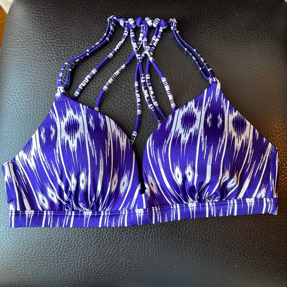 Athleta electric blue strappy swim top - Picture 1 of 5